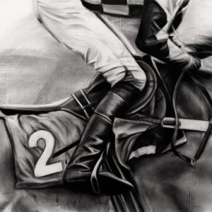 Charcoal on Canvas "Hands & Heels" by Emily Johnson Fine Arts